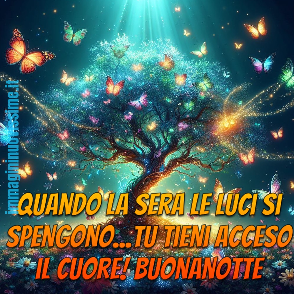 Quando la sera le luci si spengono... tu tieni acceso il cuore! Buonanotte