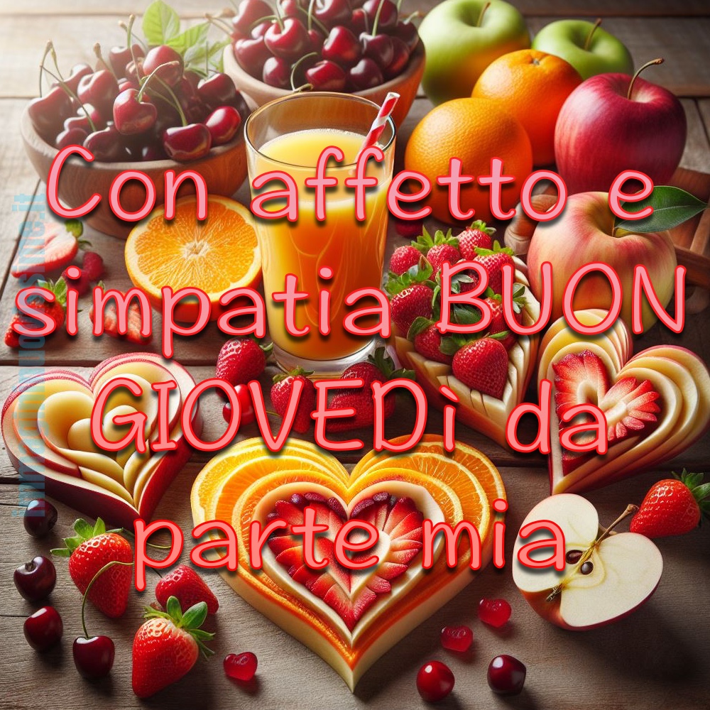 Con affetto e simpatia buon Giovedì da parte mia!