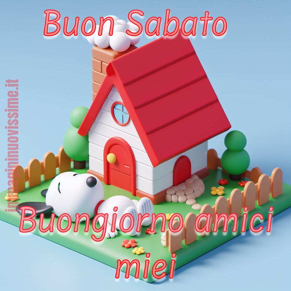 Buon Sabato, Buongiorno amici miei (Snoopy)