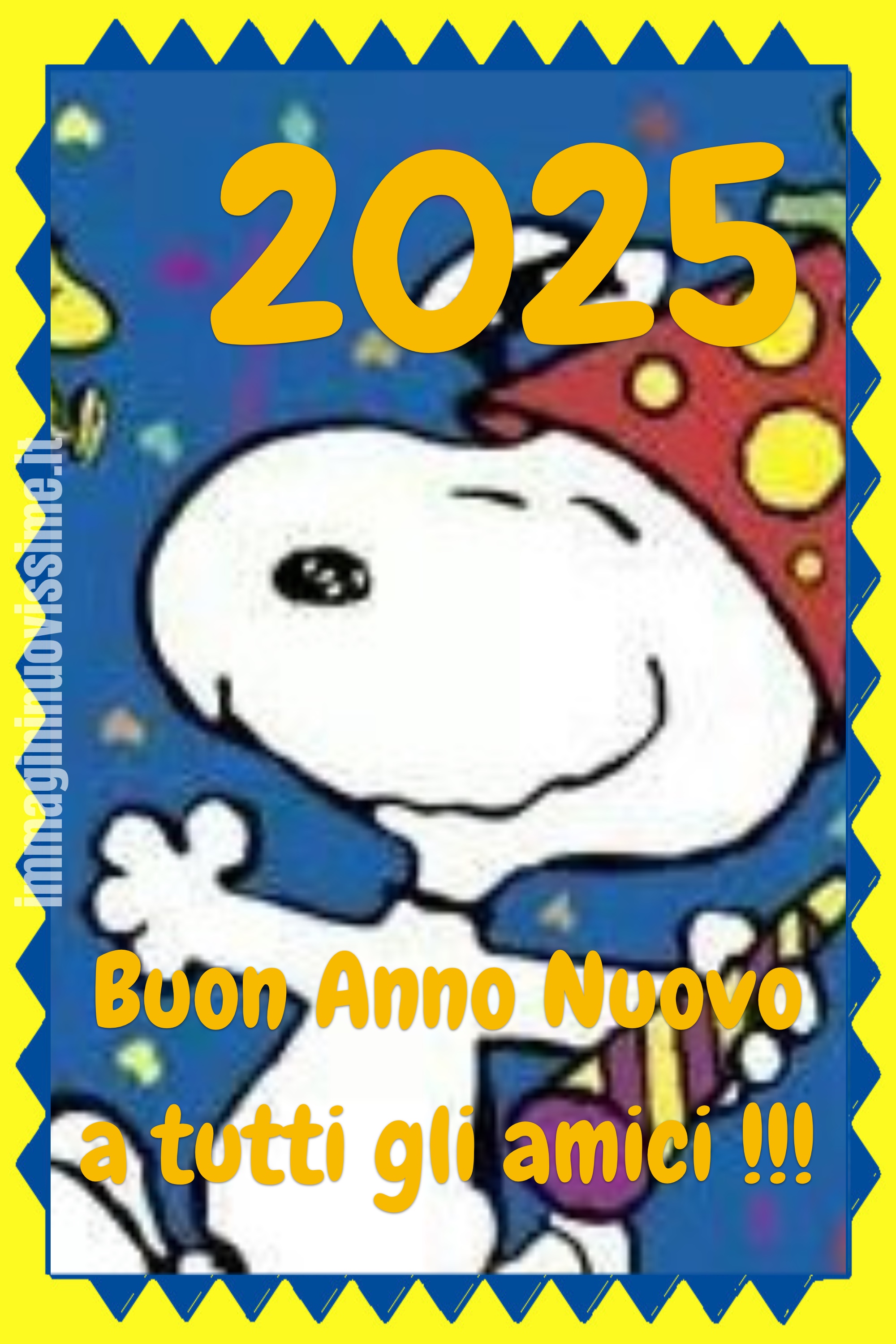 Con Snoopy gli auguri di buon anno nuovo 2025